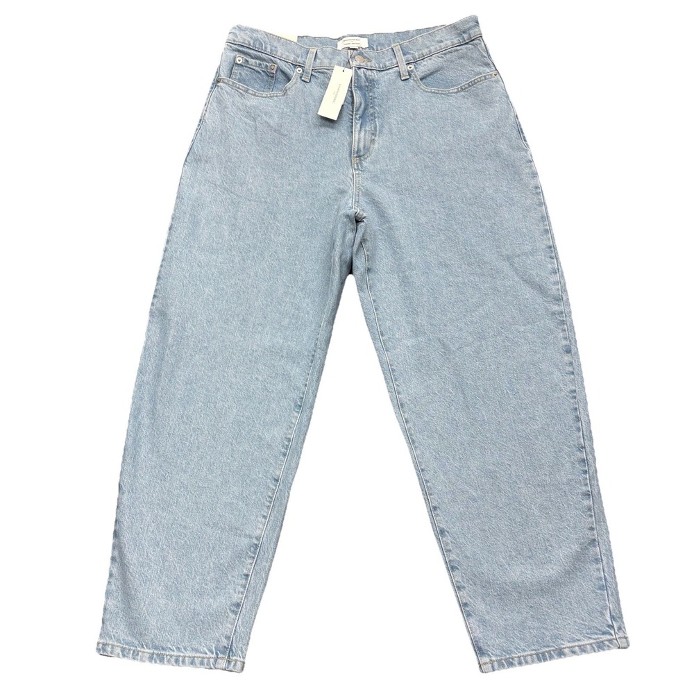 NWT Banana Republic Denim High Rise Barrel Ankle Jeans Womens Size 32/14 (35x28)